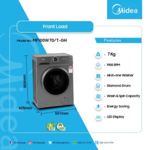 Midea 7kg Front-Load Full Auto Washing Machine