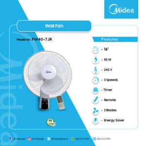 MIDEA 16 INCH WALL FAN